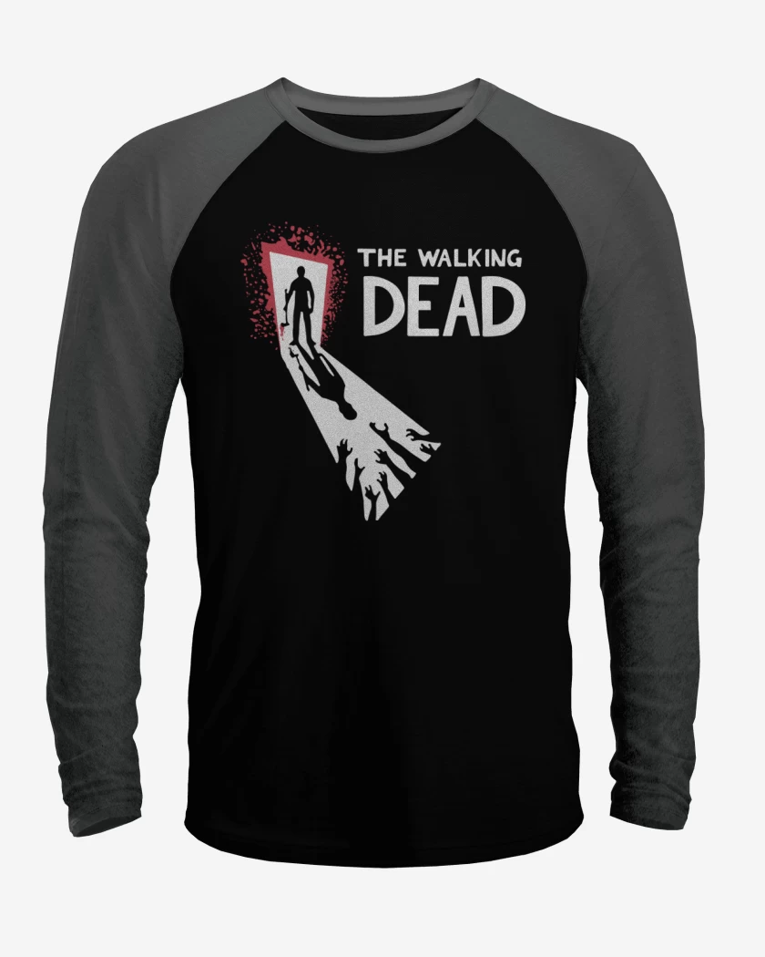 Polera Raglan Negro / Negro Heather de TWD Puerta