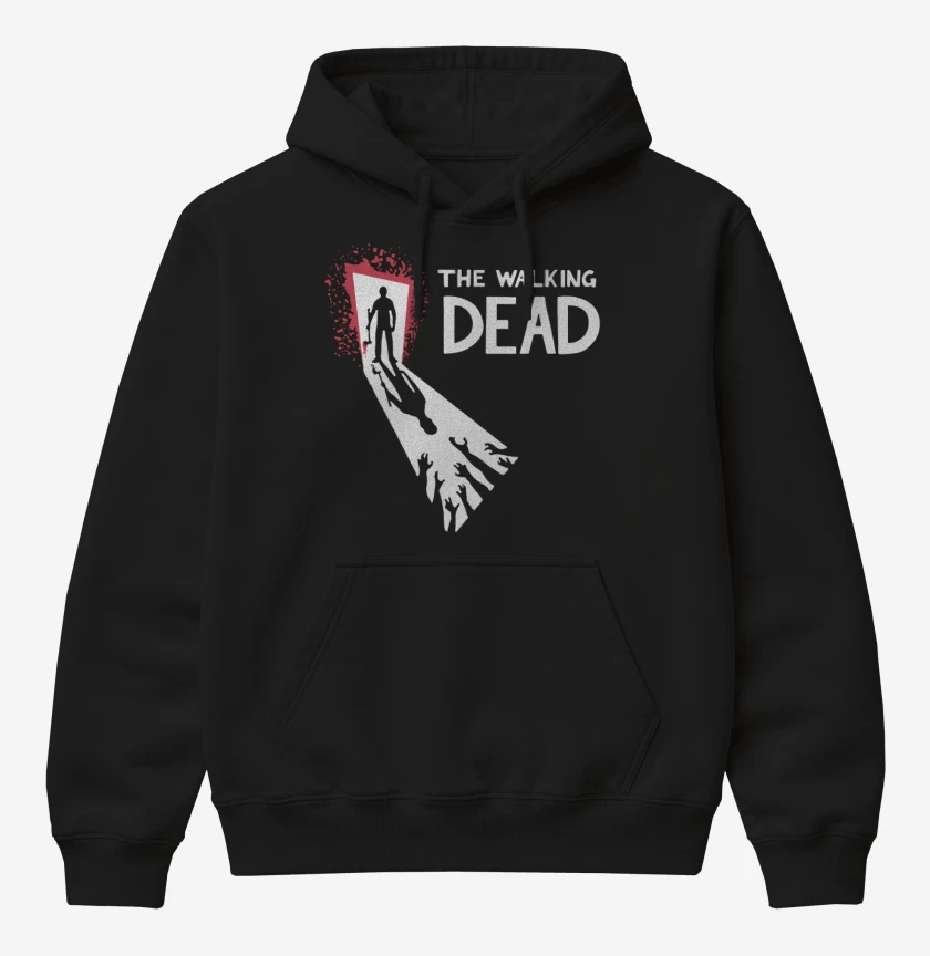 Poleron Canguro básico Negro de TWD Puerta