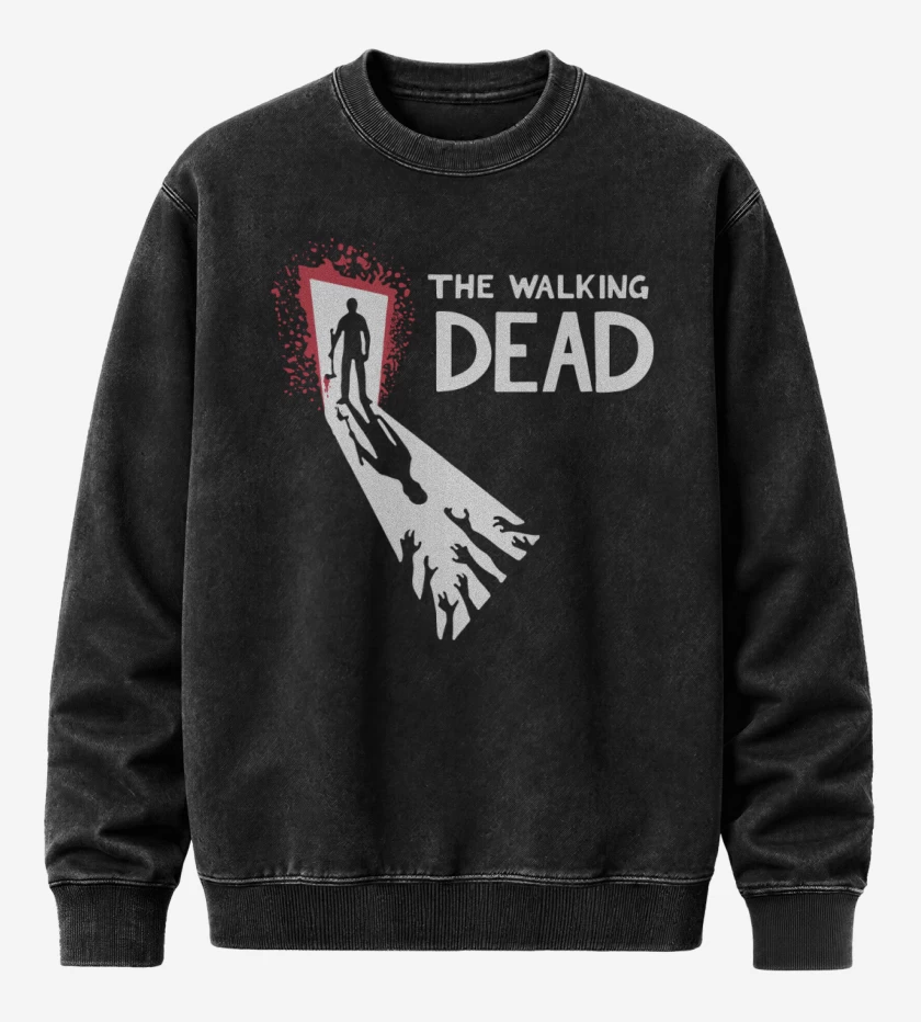 Poleron Polo Acid Wash Negro de TWD Puerta