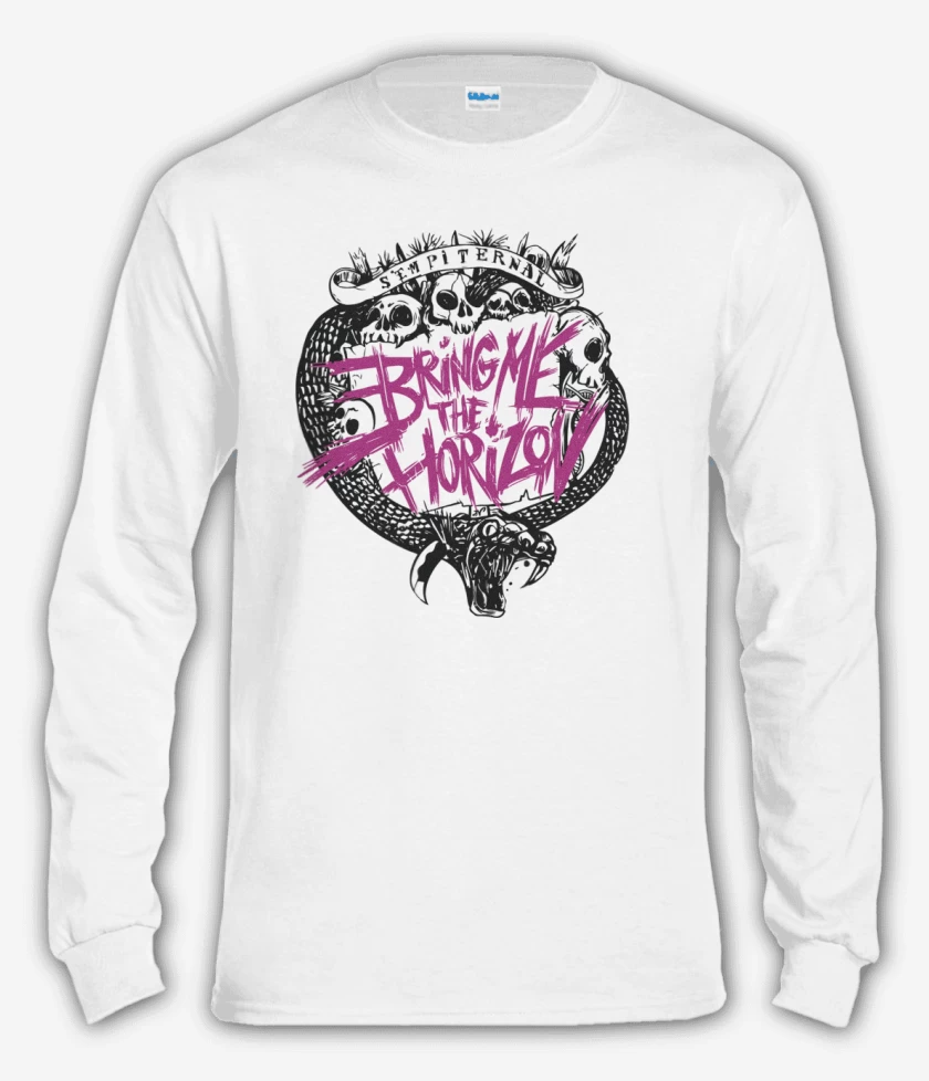 Polera manga larga Blanco de Bring me the horizon