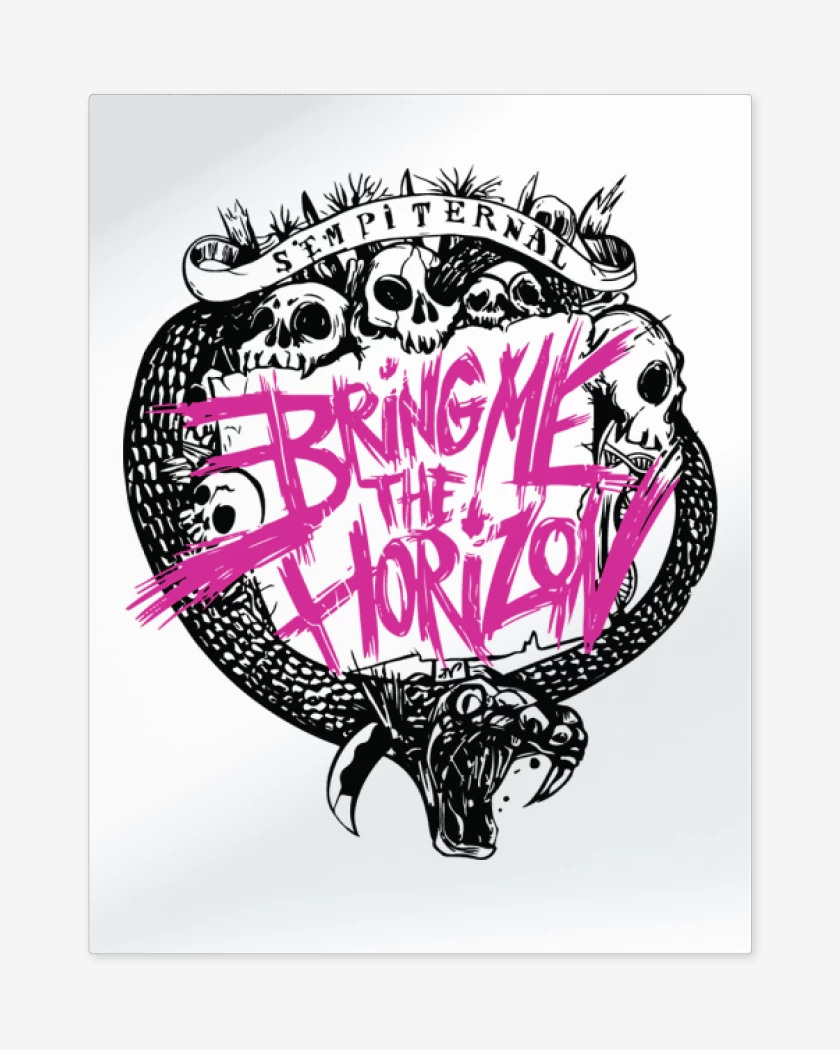 Print metalico Blanco de Bring me the horizon
