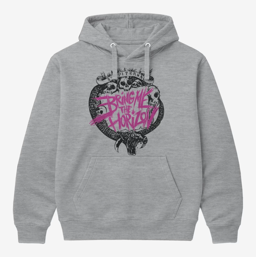 Polerón Canguro Gris Melange de Bring me the horizon