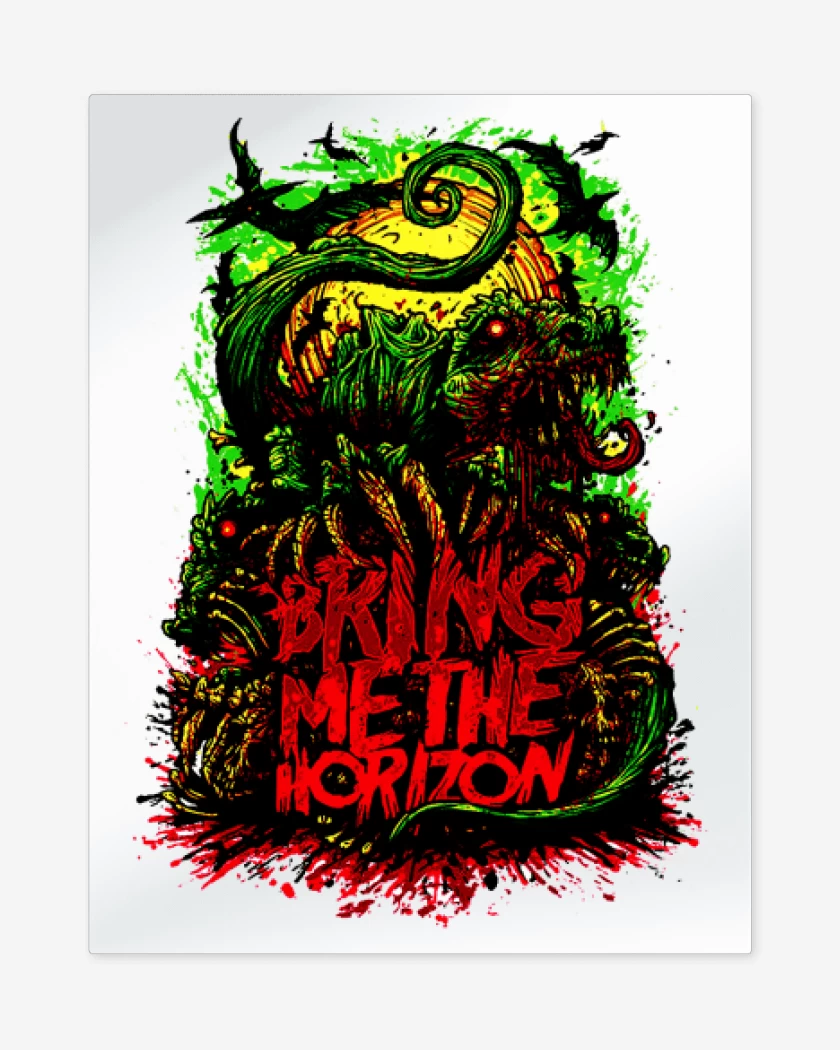 Print metalico Blanco de Bring me the Horizon 2