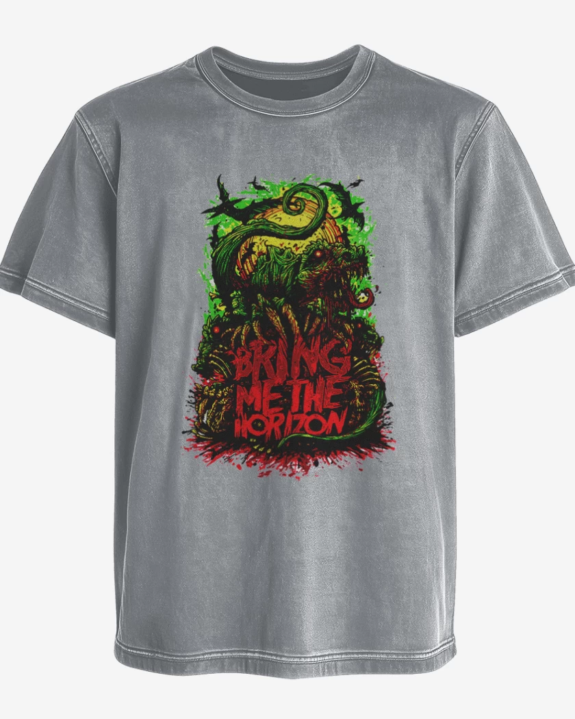 Polera desgastada Gris Melange de Bring me the Horizon 2