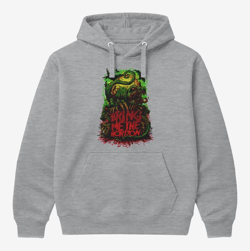 Polerón Canguro Gris Melange de Bring me the Horizon 2
