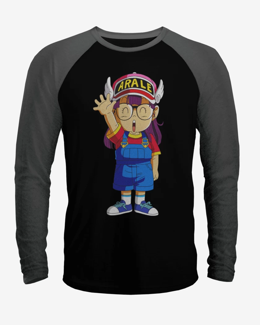 Polera Raglan Negro / Negro Heather de Arale