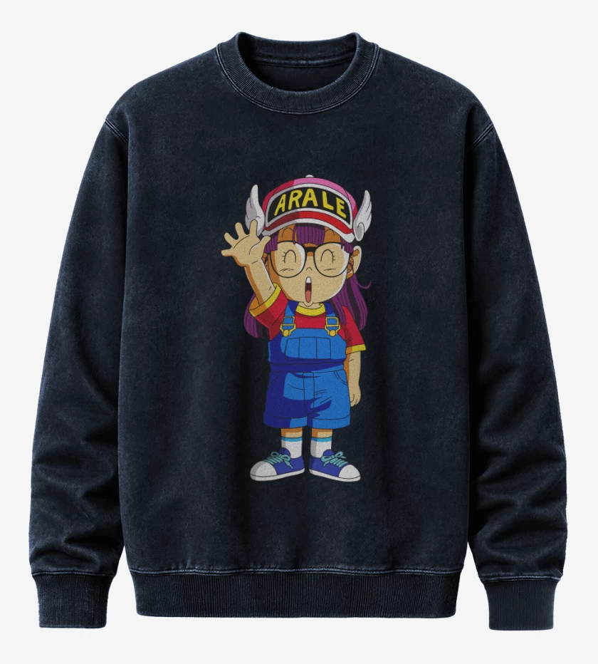 Poleron Polo Acid Wash Azul Marino de Arale