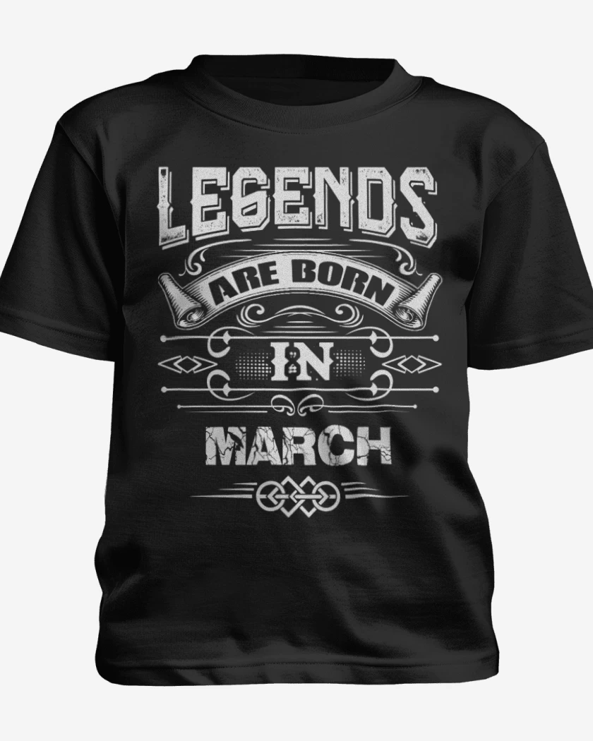 Polera de niño Negro de leyends are born in march