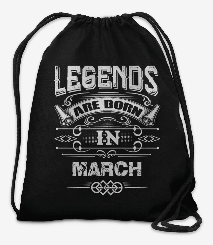 Mochila Negro de leyends are born in march
