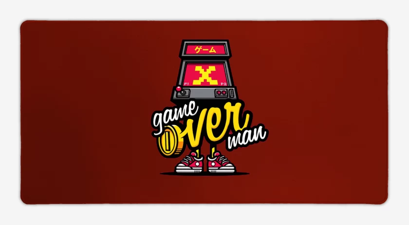 Mouse pad Gamer Rojo de Game over man