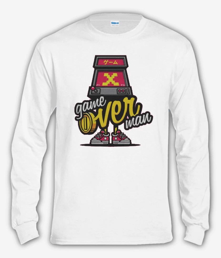 Polera manga larga Blanco de Game over man