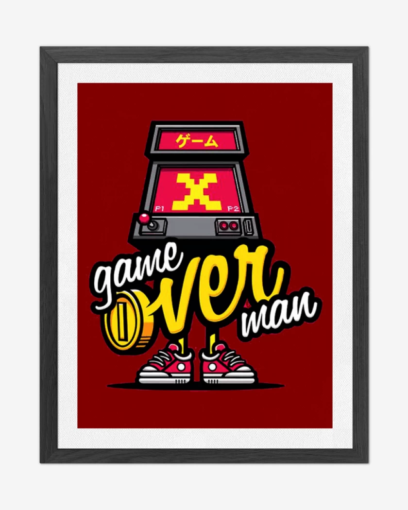 Cuadro decorativo Rojo de Game over man