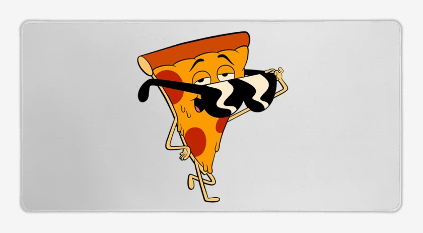 Mouse pad Gamer Blanco de Pizza