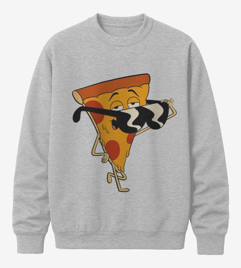 Poleron polo Gris Melange de Pizza