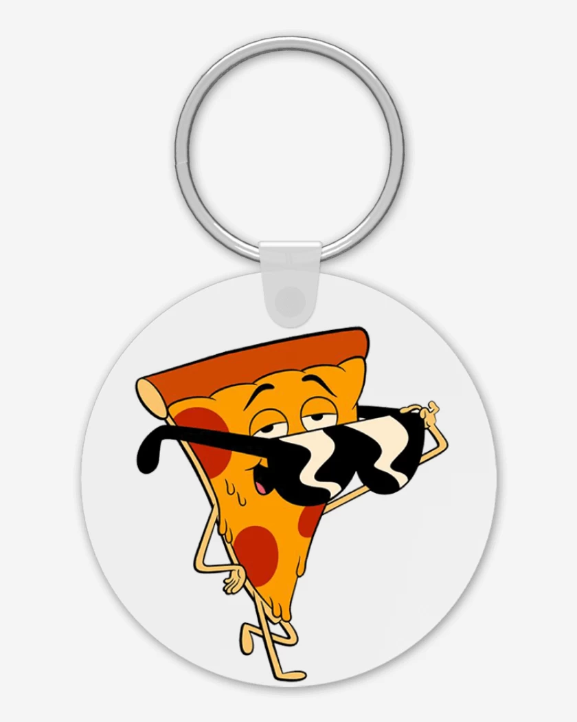 Llavero Blanco de Pizza