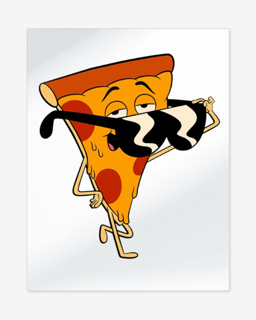 Print metalico Blanco de Pizza