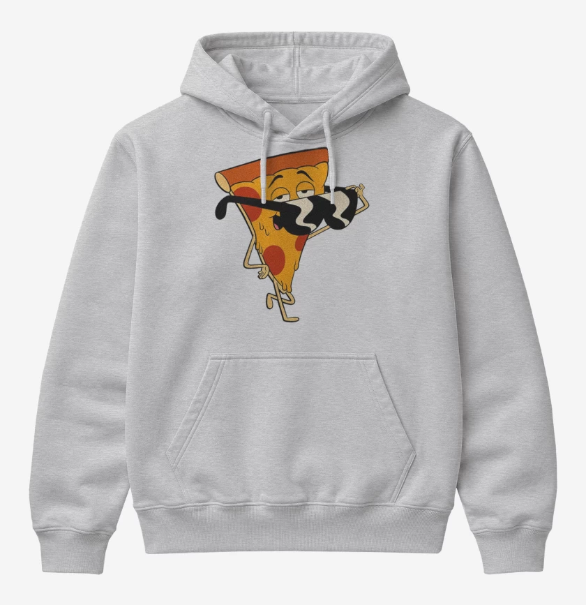 Poleron Canguro básico Gris Melange de Pizza