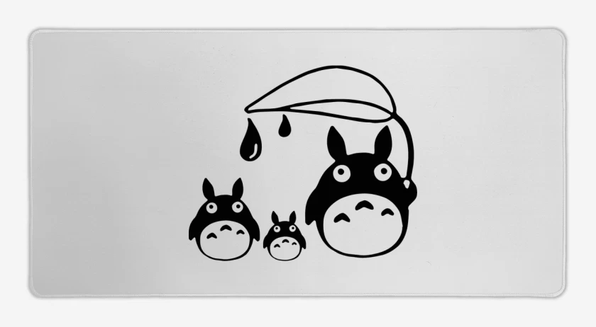 Mouse pad Gamer Blanco de Totoros