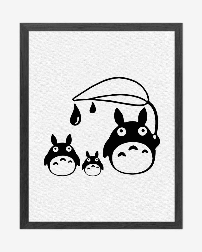 Cuadro decorativo Blanco de Totoros