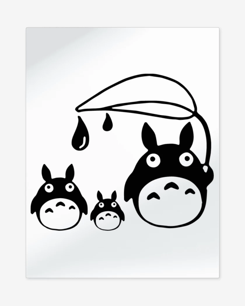 Print metalico Blanco de Totoros