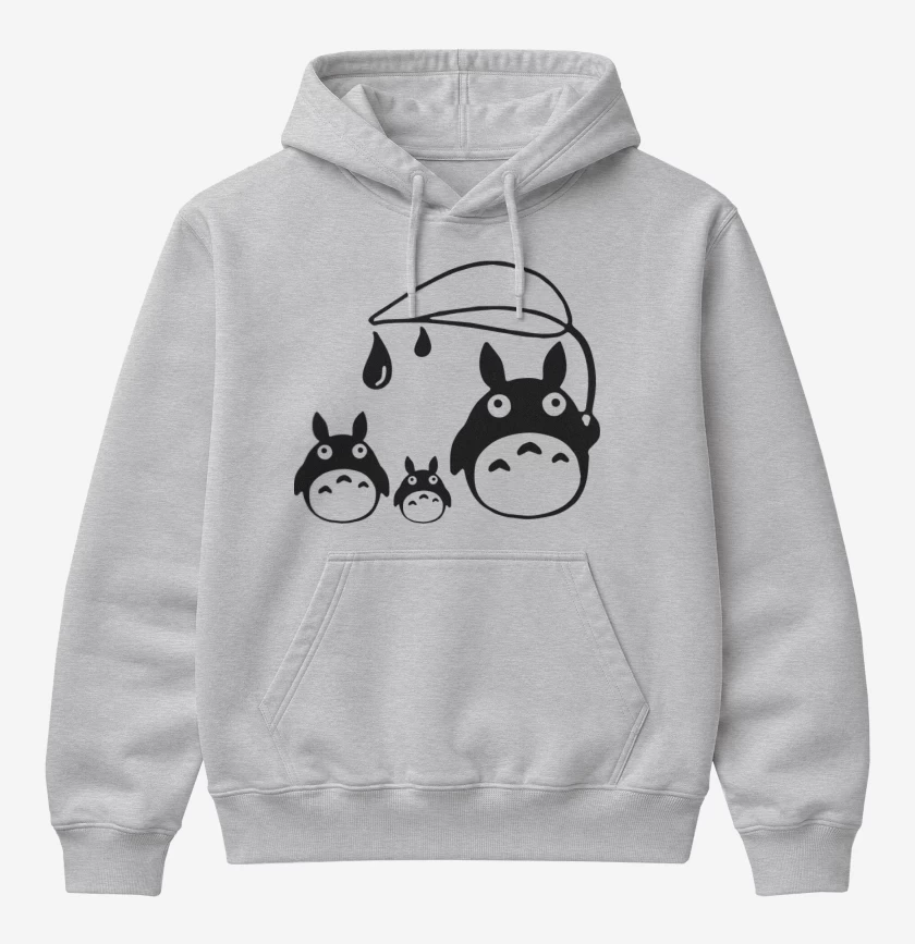 Poleron Canguro básico Gris Melange de Totoros