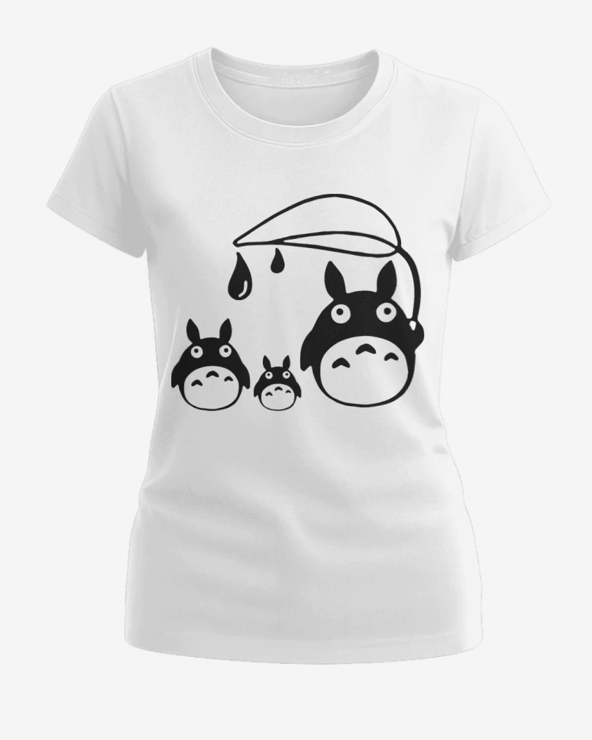 Polera de Mujer Blanco de Totoros