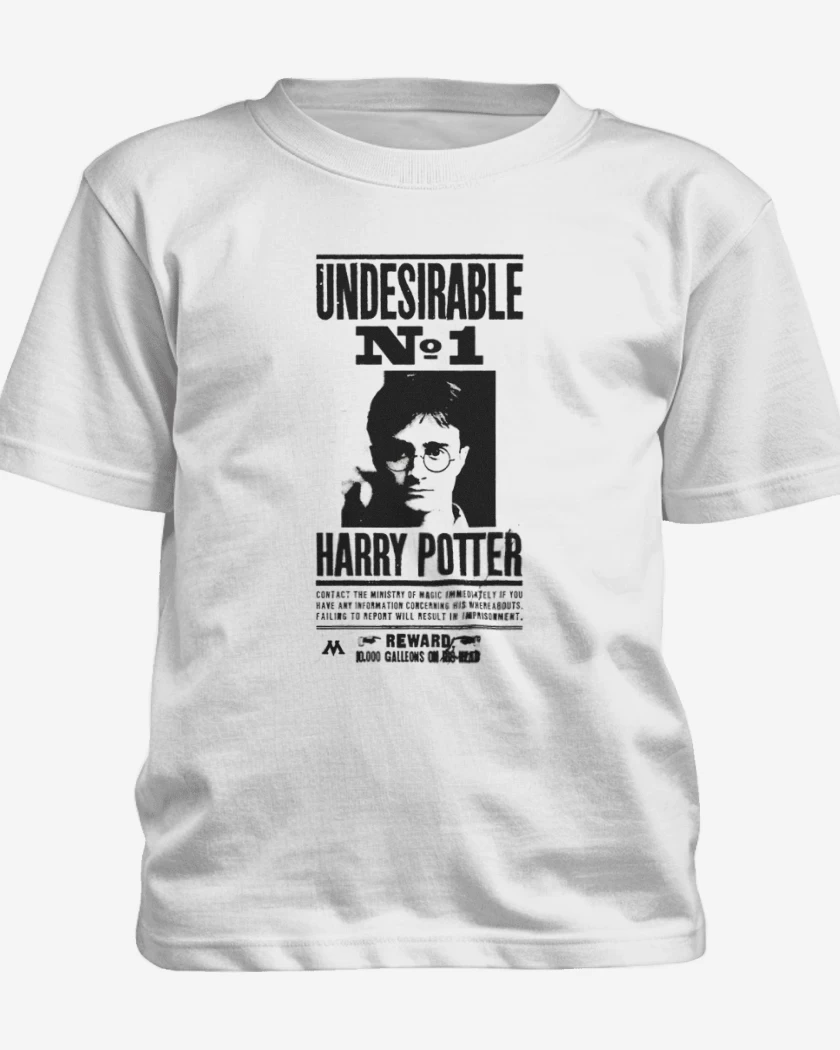 Polera de niño Blanco de Harry potter wanted