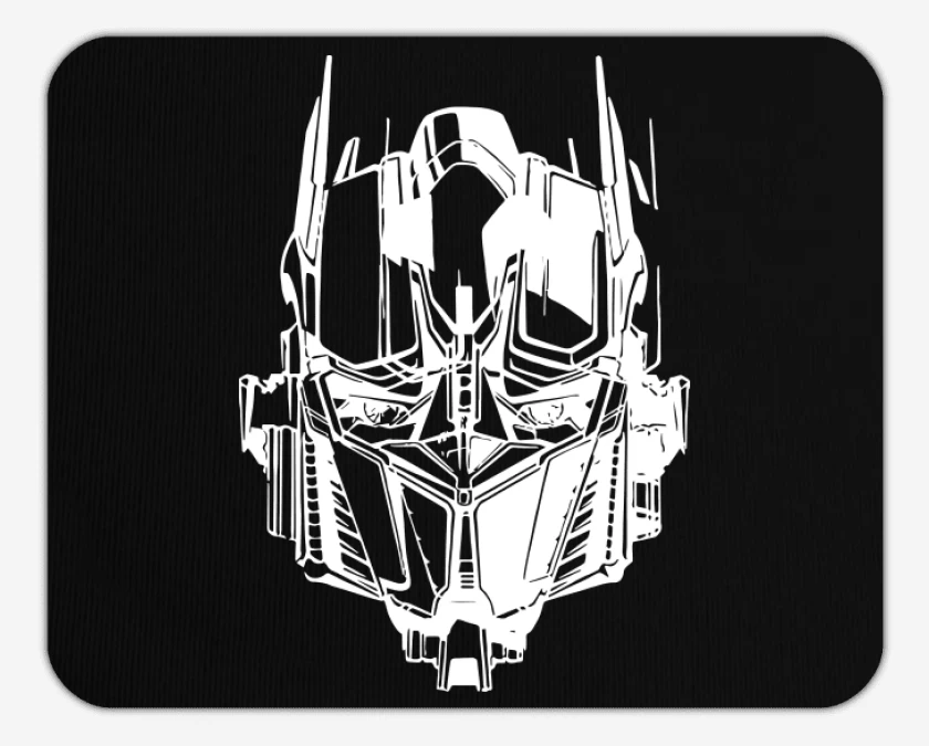 Mousepad Negro de Transformers - Optimus Face