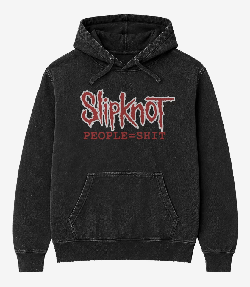 Poleron Canguro Acid Wash Negro de Slipknot