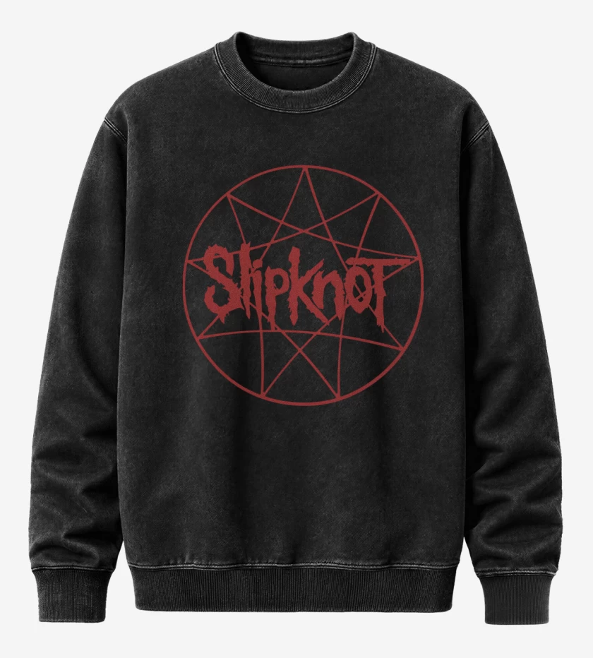 Poleron Polo Acid Wash Negro de Slipknot 2