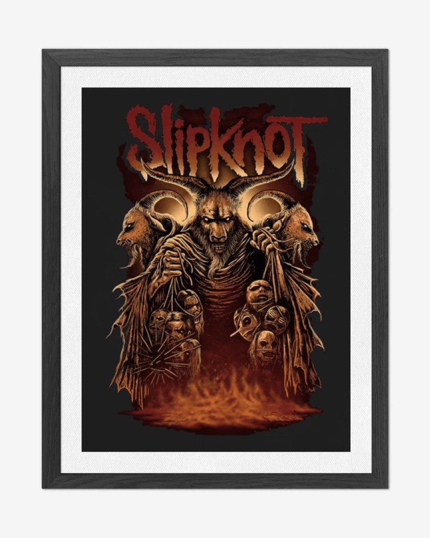 Cuadro decorativo Negro de Slipknot full color