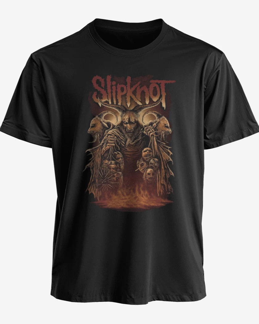 Polera premium Negro de Slipknot full color