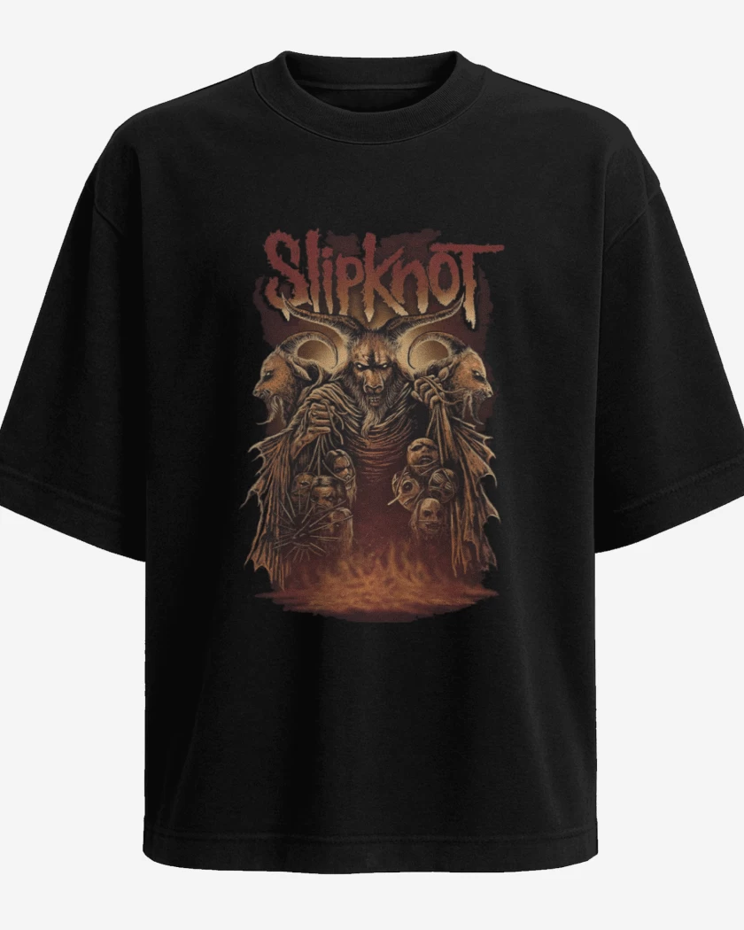 Polera Oversize Slipknot full color