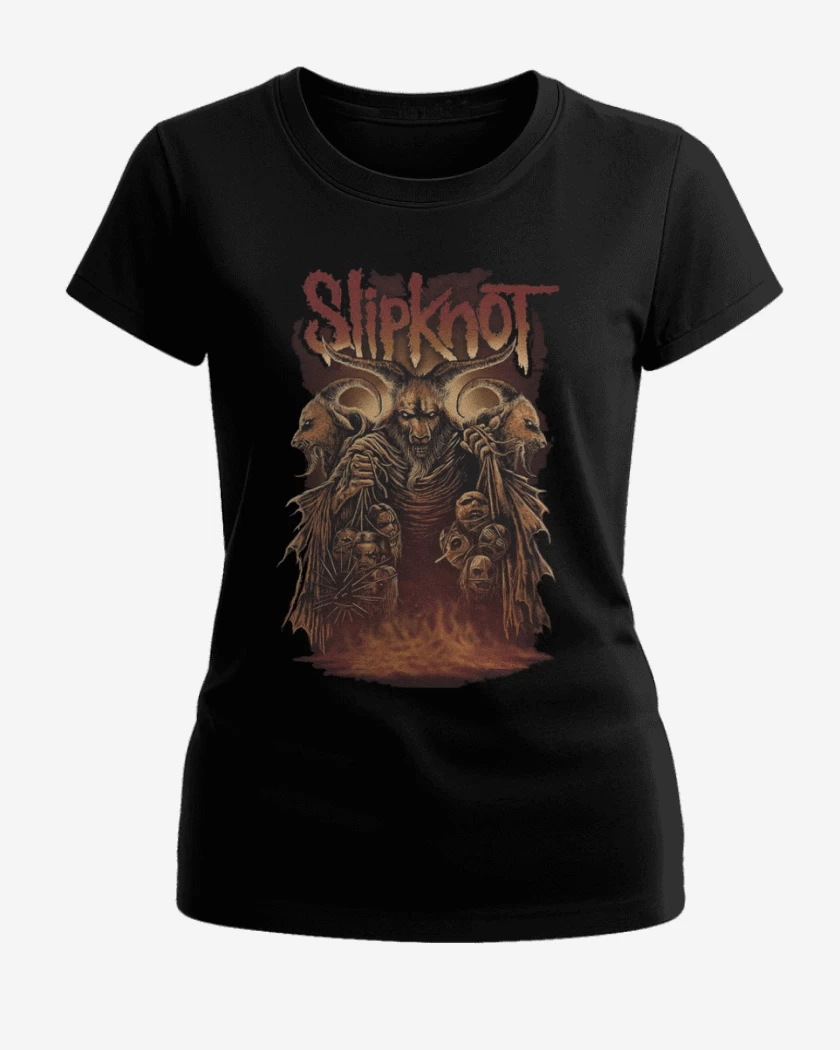 Polera de Mujer Negro de Slipknot full color