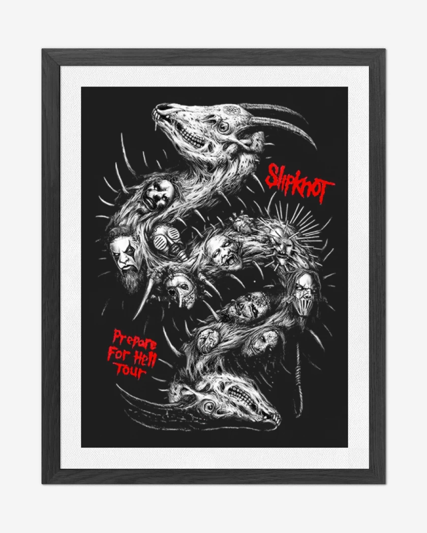Cuadro decorativo Negro de Slipknot full color 2