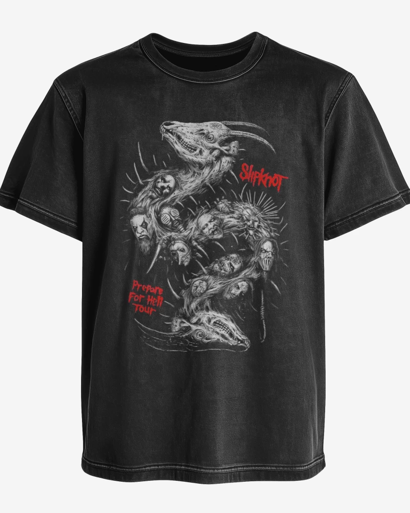Polera desgastada Slipknot full color 2