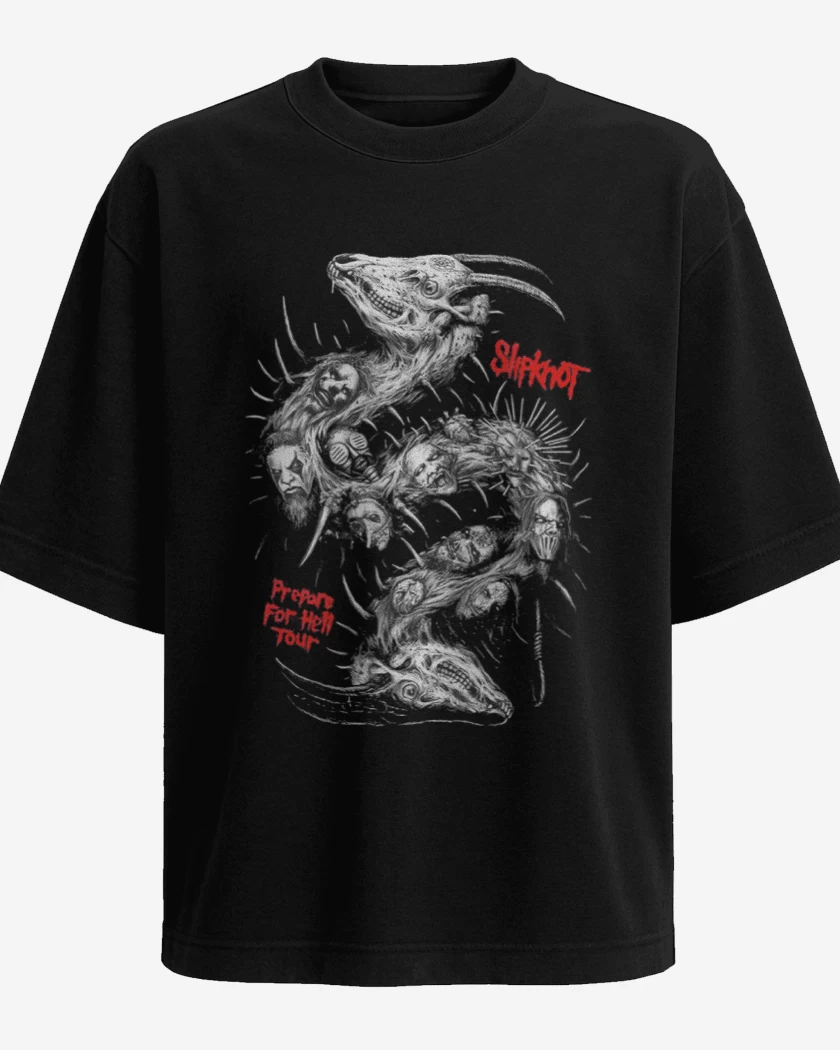 Polera Oversize Slipknot full color 2
