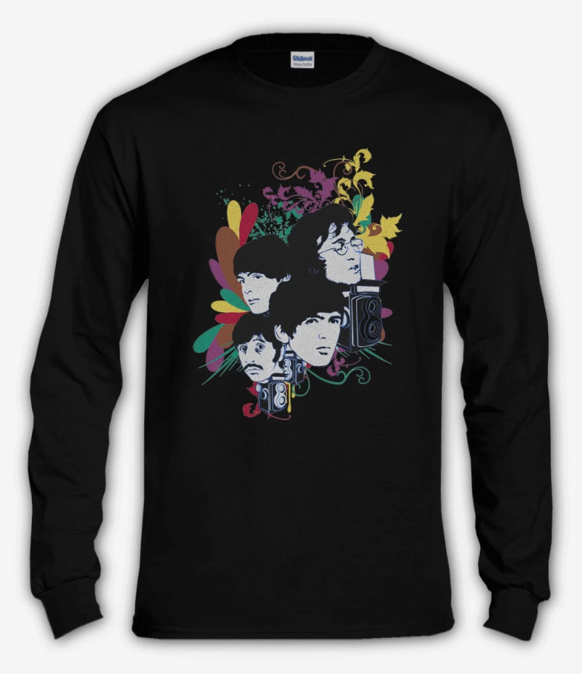 Polera manga larga The Beatles full color