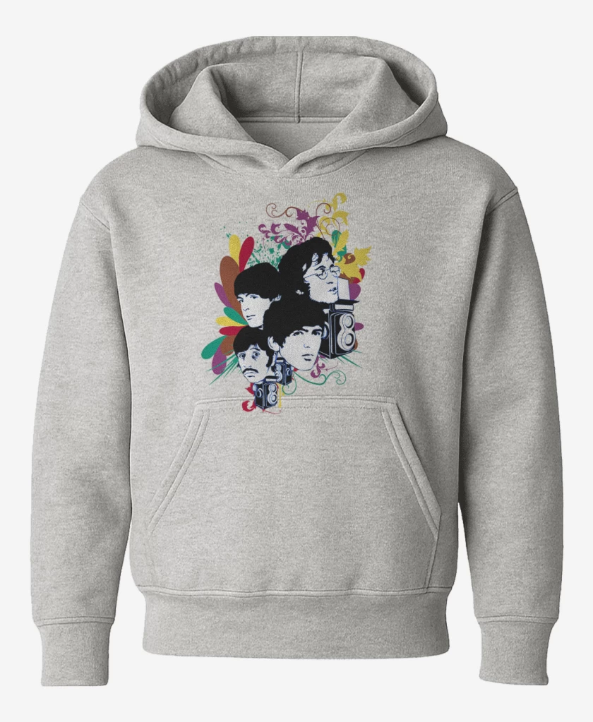 Poleron de niño Gris Melange de The Beatles full color
