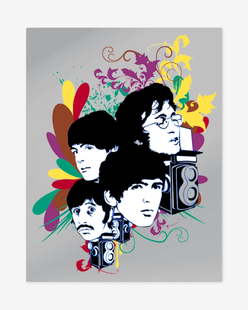 Print metalico Gris Melange de The Beatles full color