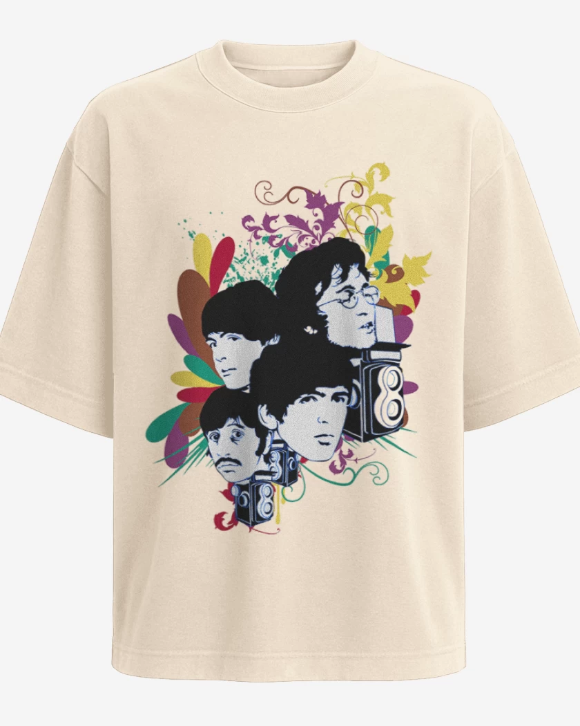 Polera Oversize The Beatles full color