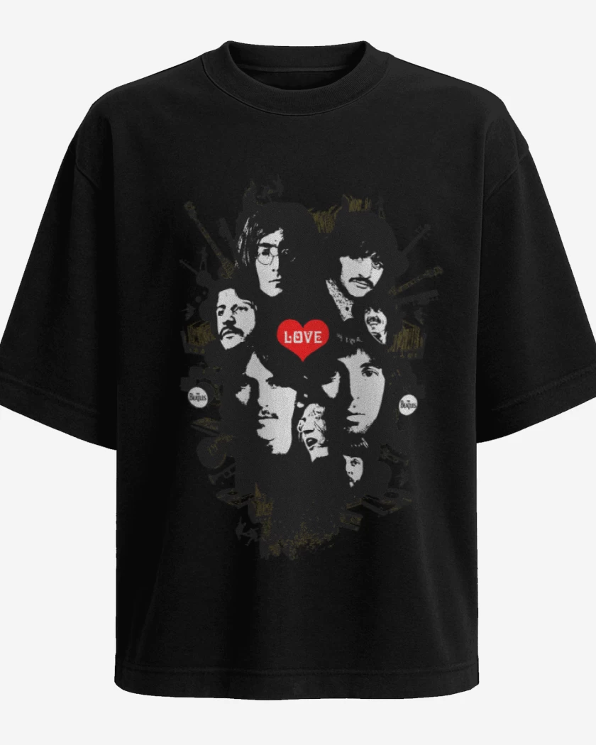 Polera Oversize The Beatles full color 2