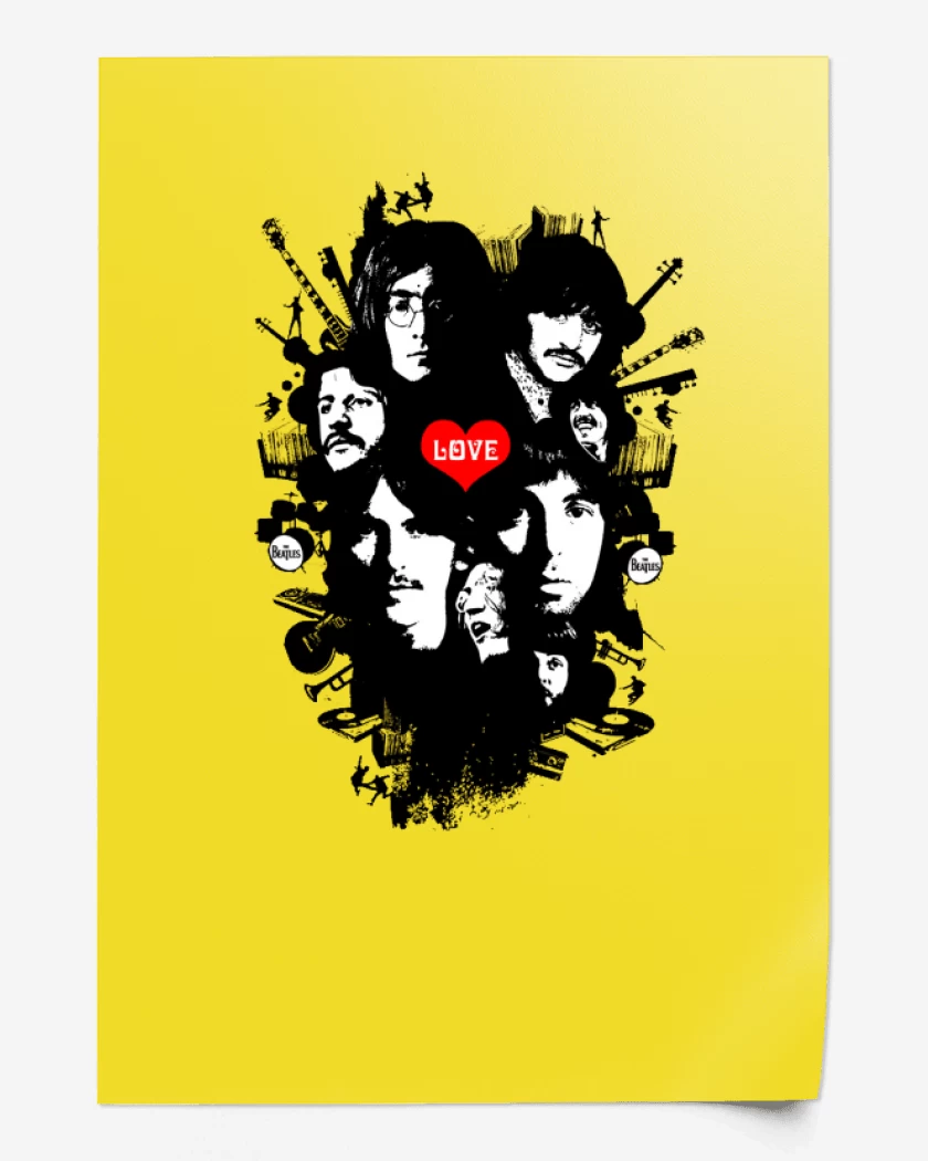 Print The Beatles full color 2