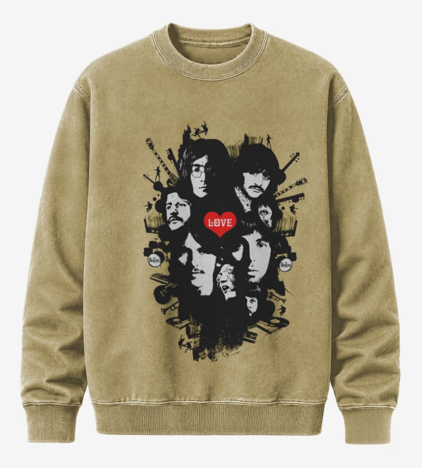 Poleron Polo Acid Wash Beige de The Beatles full color 2