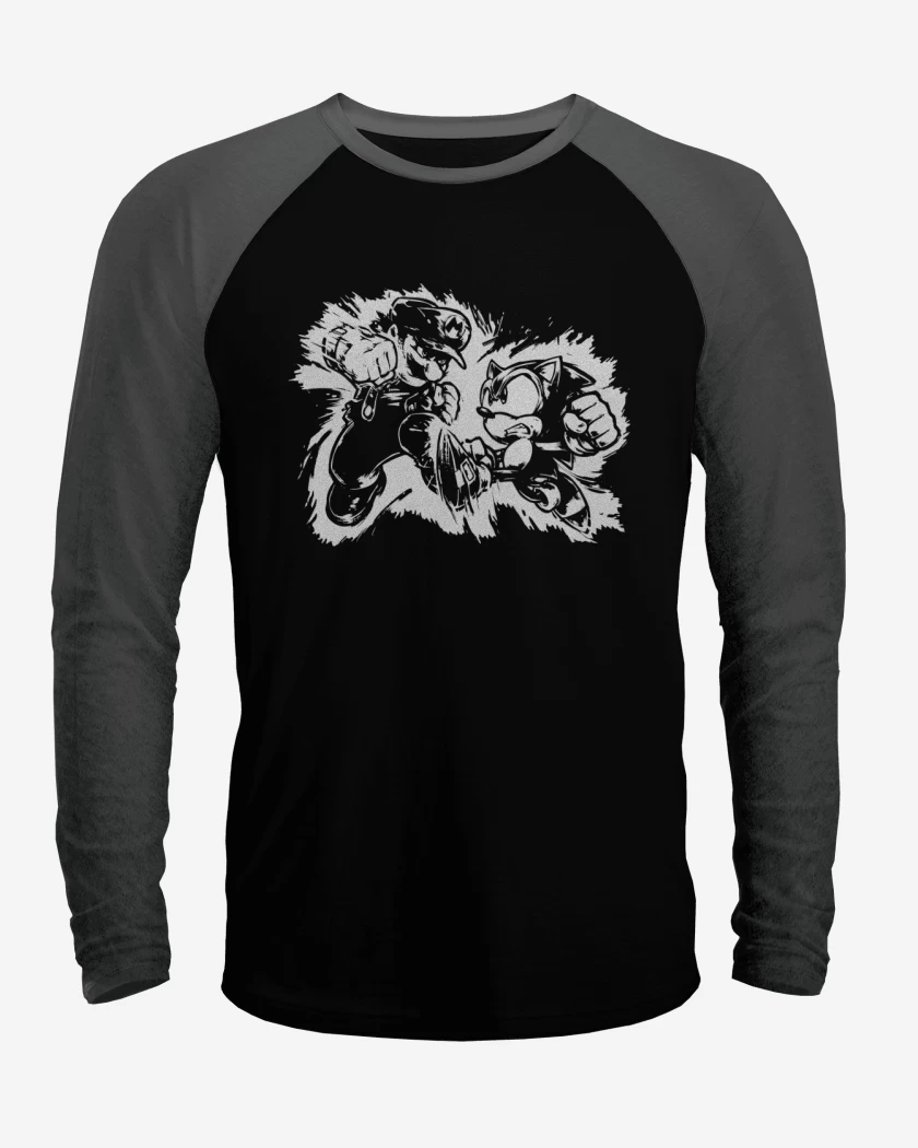Polera Raglan Tio del bigote Vs Herizo Sonico