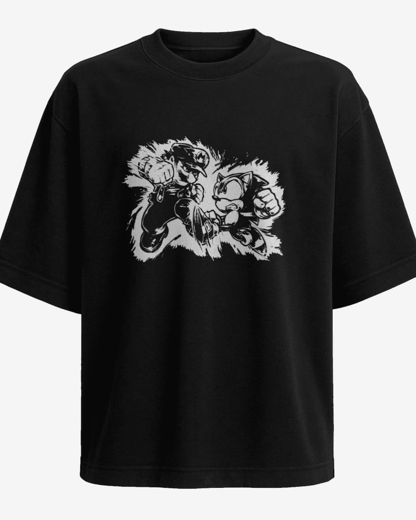 Polera Oversize Tio del bigote Vs Herizo Sonico