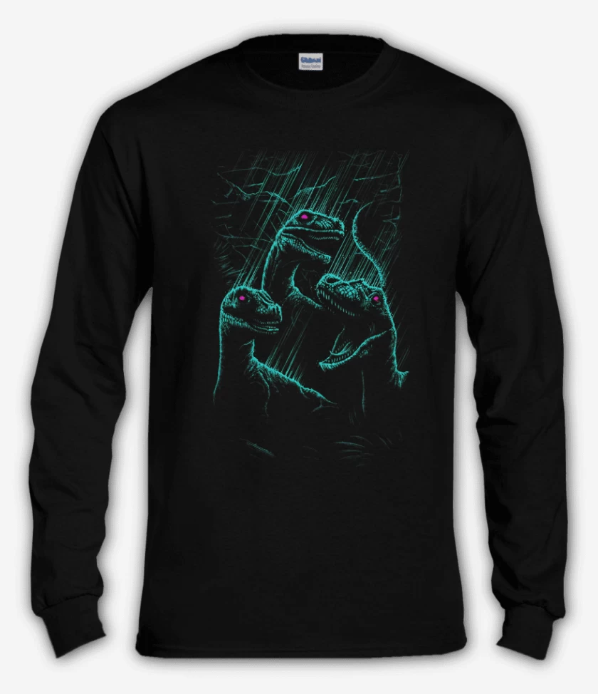 Polera manga larga Negro de Dinosauritos