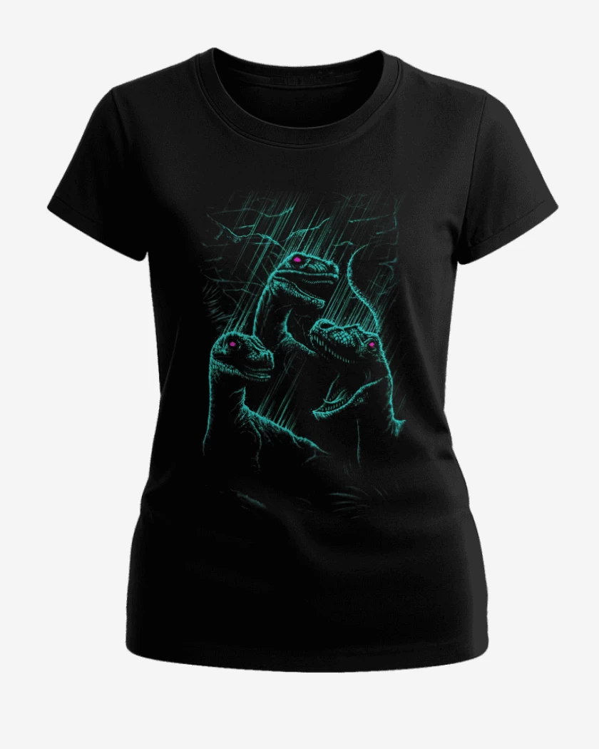 Polera de Mujer Negro de Dinosauritos