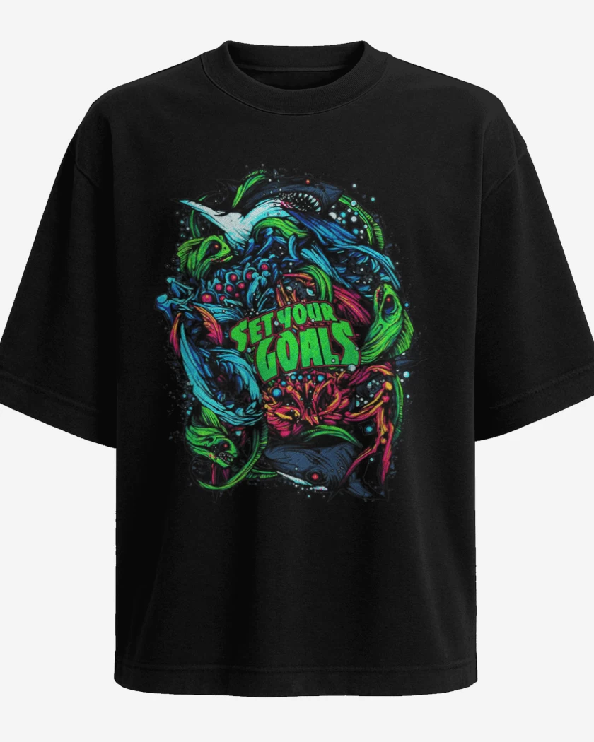 Polera Oversize Negro de Tiburoncines