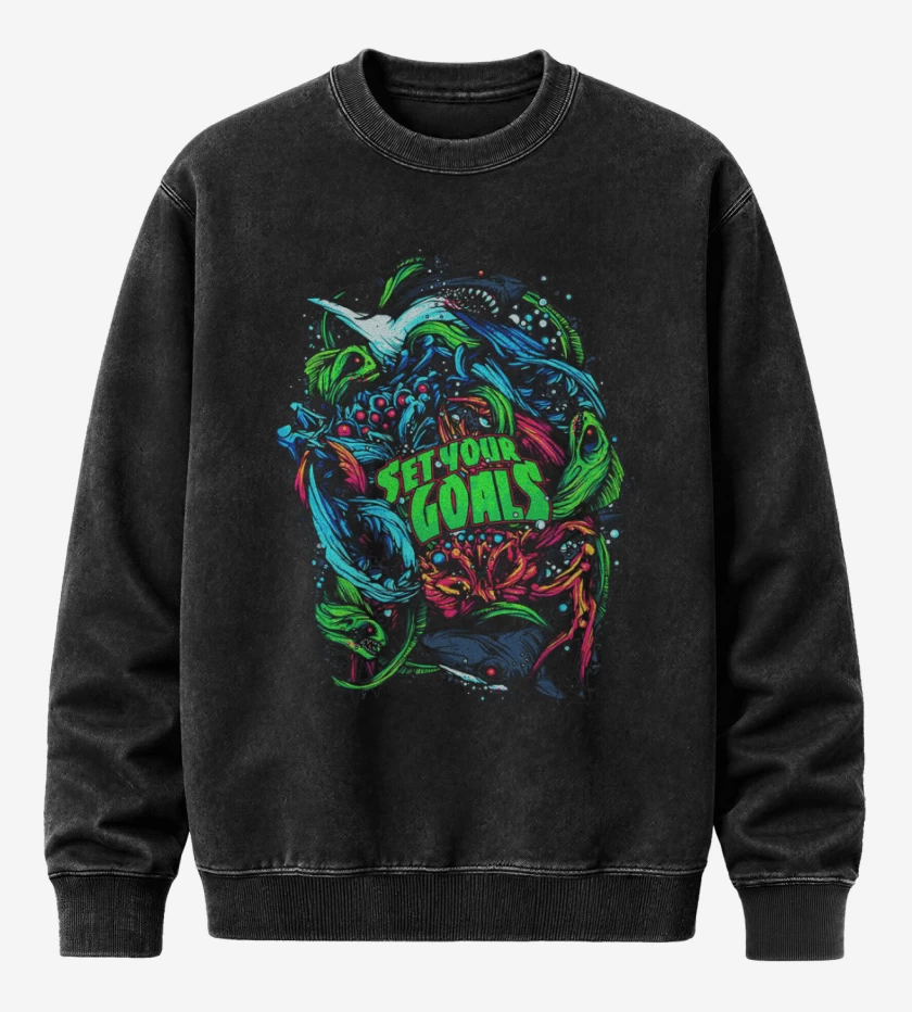 Poleron Polo Acid Wash Negro de Tiburoncines
